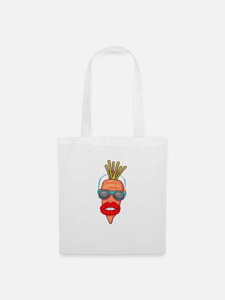 BIG MOUTH CARROT CHEF - Stoffbeutel - Weiß