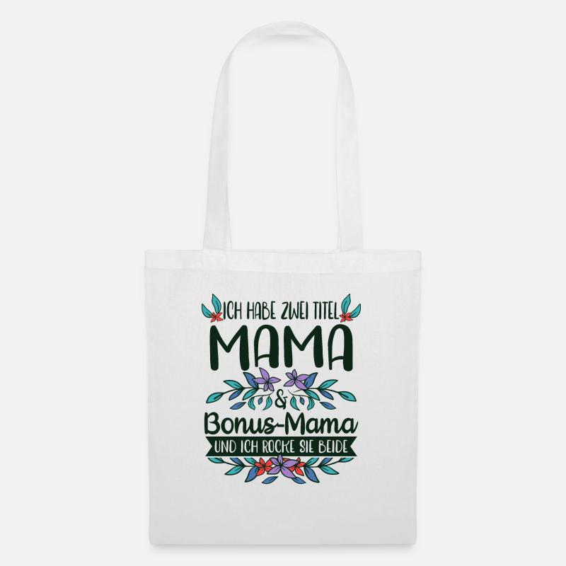 Stiefmutter Bonus-Mama Stiefmama Geschenkidee - Stoffbeutel - Weiß