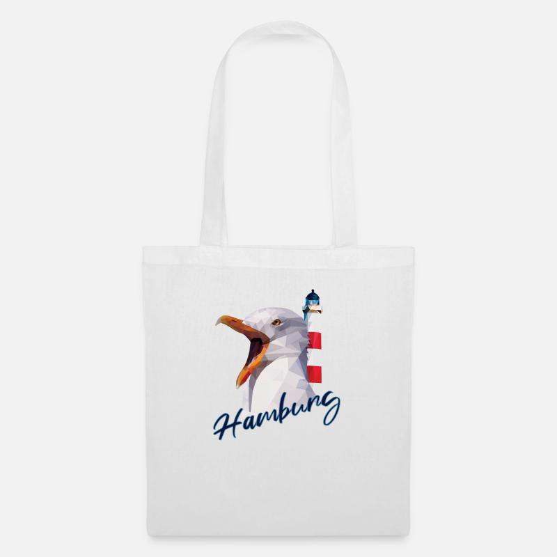 Hamburg Hamburger norddeutsch Möwe Geschenk - Stoffbeutel - Weiß