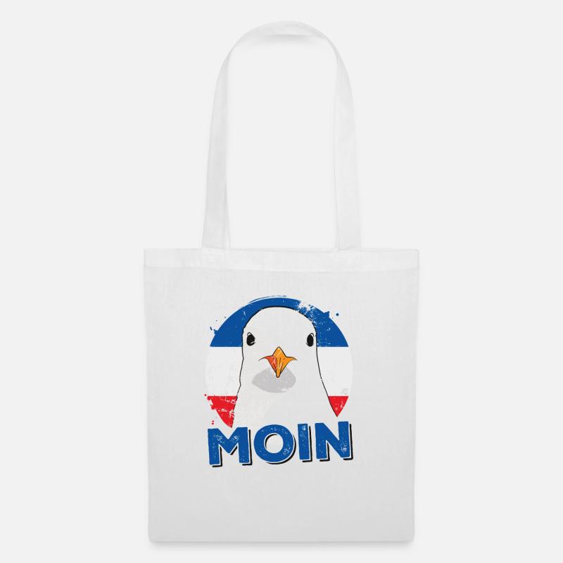 Möwen Moin - Stoffbeutel - Weiß