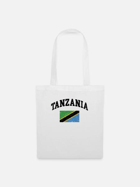 Tansania Tanzania Karte Auswandern Geschenk - Stoffbeutel - Weiß