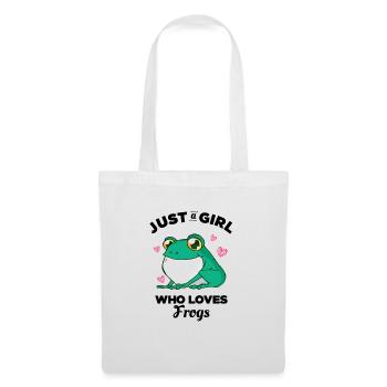 Juste une fille qui aime les grenouilles - Sac en tissu - blanc - Devant