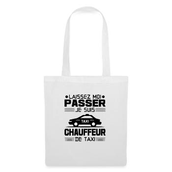 Cadeau anniversaire chauffeur taxi citation humour - Sac en tissu - blanc - Devant