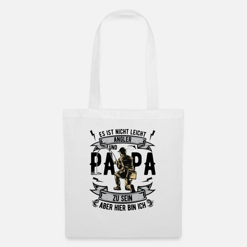 Angler Papa - Stoffbeutel - Weiß