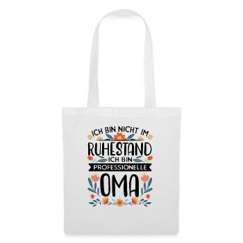 Professionelle Oma Rentnerin Ruhestand Großmutter - Stoffbeutel - Weiß - Vorne