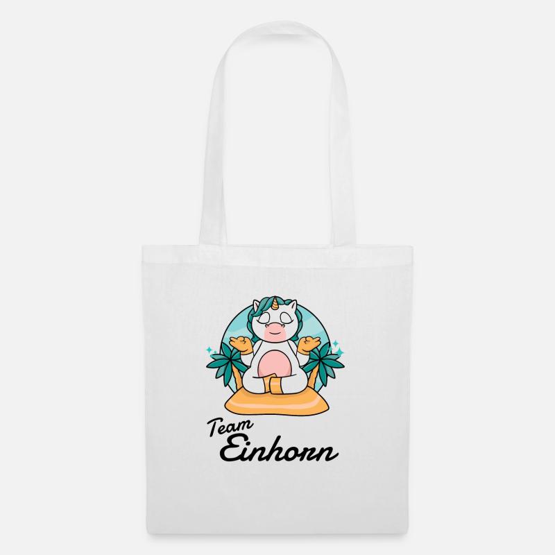 Team Einhorn - Stoffbeutel - Weiß
