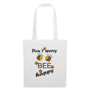 Bee happy abeilles miel Apiculteur - Sac en tissu - blanc - Devant