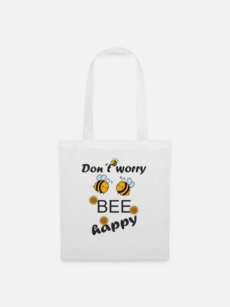 Bee happy abeilles miel Apiculteur - Sac en tissu - blanc