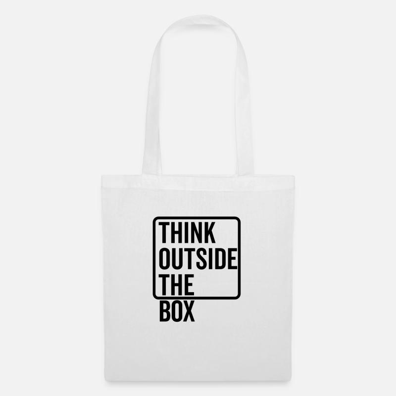 Denken Sie außerhalb der Box - Stoffbeutel - Weiß