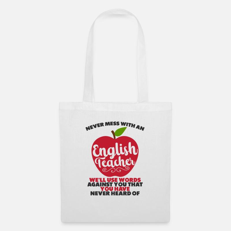 Lustig Englischlehrer Lehrerin Englisch Vokabeln - Stoffbeutel - Weiß