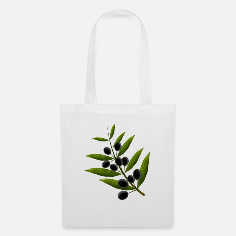 Olive - Stoffbeutel - Weiß