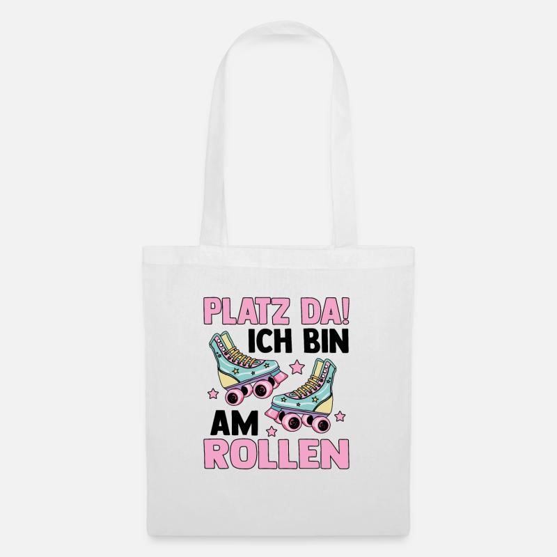 Rollschuhe - Stoffbeutel - Weiß