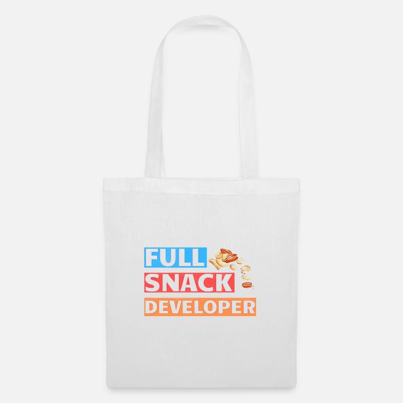 FULL SNACK DEVELOPER - DEVELOPER PUN - Stoffbeutel - Weiß