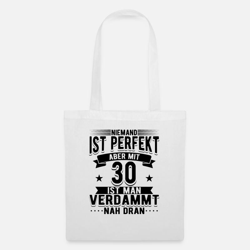 30 Geburtstag Mann - Stoffbeutel - Weiß