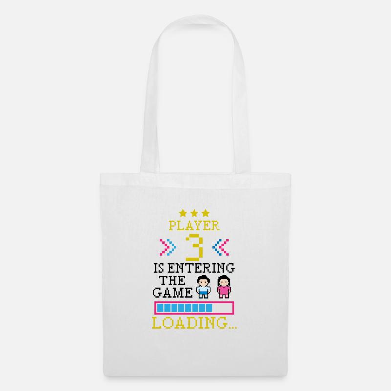 Player 3 Spiel Zocken Gamer Nerd Geschenk - Stoffbeutel - Weiß