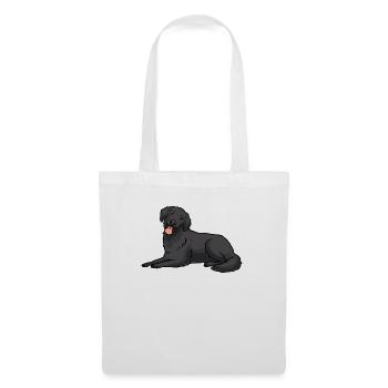 Flat Coated Retriever Dog - Tote Bag - white - Front
