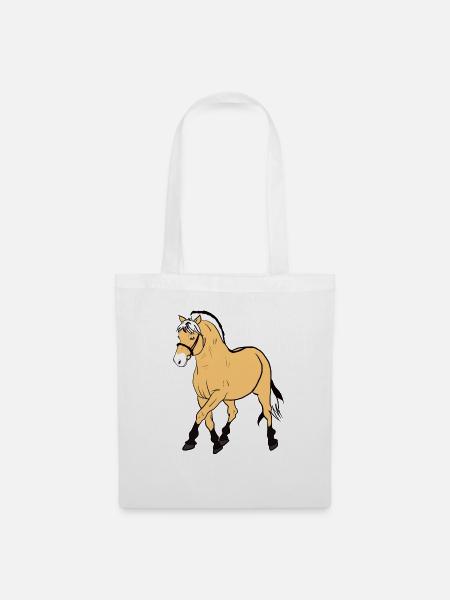 Fjordpferd Pony - Stoffbeutel - Weiß