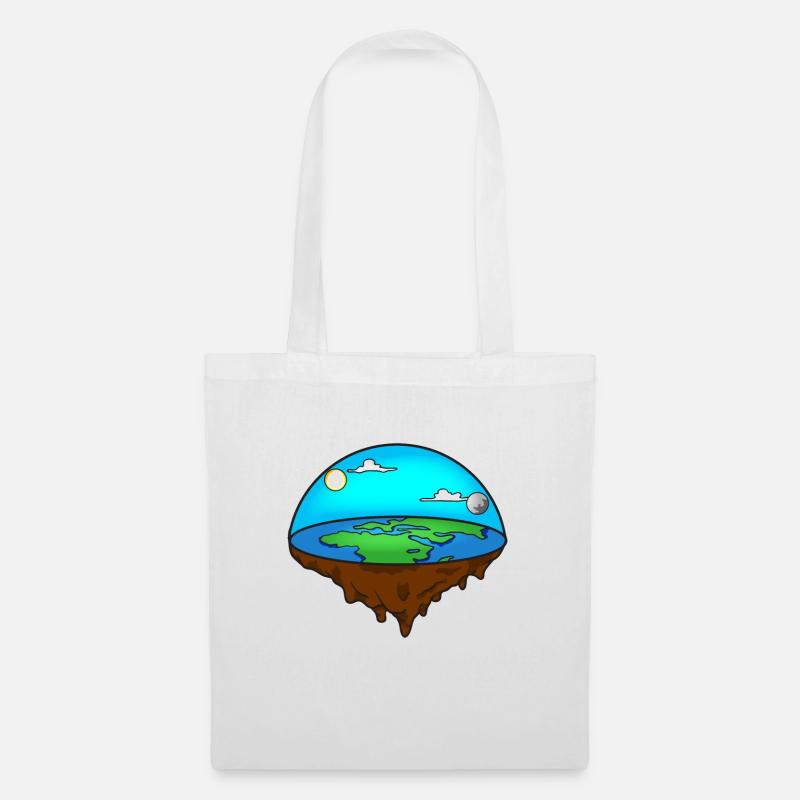Flat Earth - Tote Bag - white