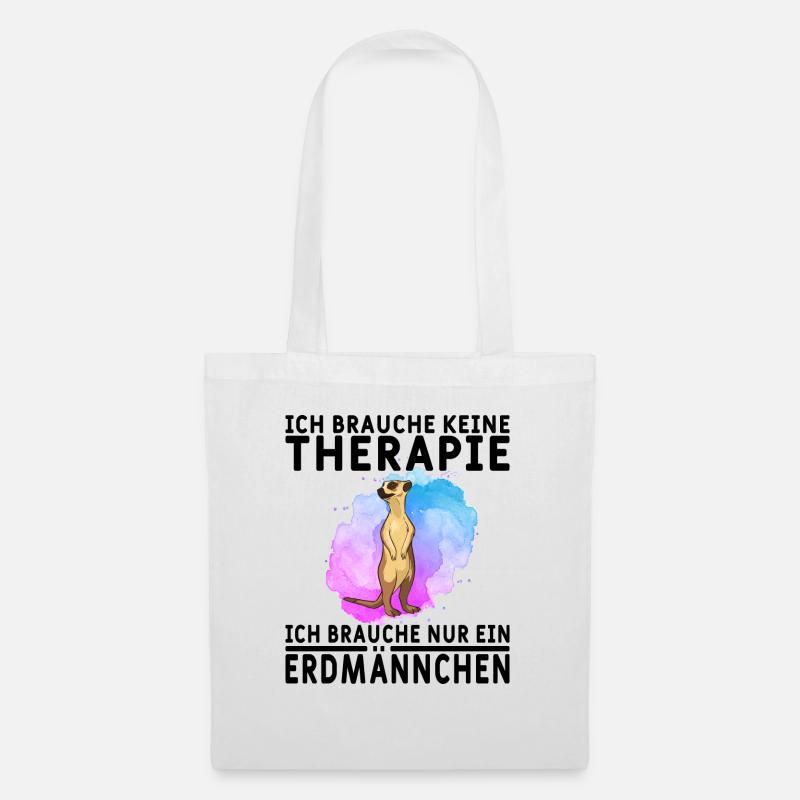 Erdmännchen Surikate Erdmänchien Tierpfleger - Stoffbeutel - Weiß