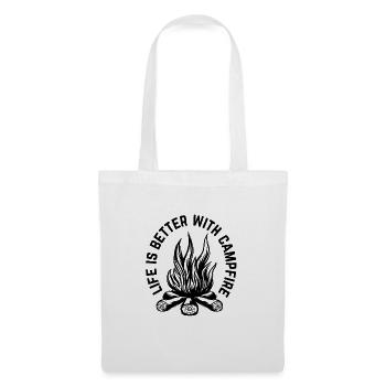 Life is better around the campfire - Tote Bag - white - Front