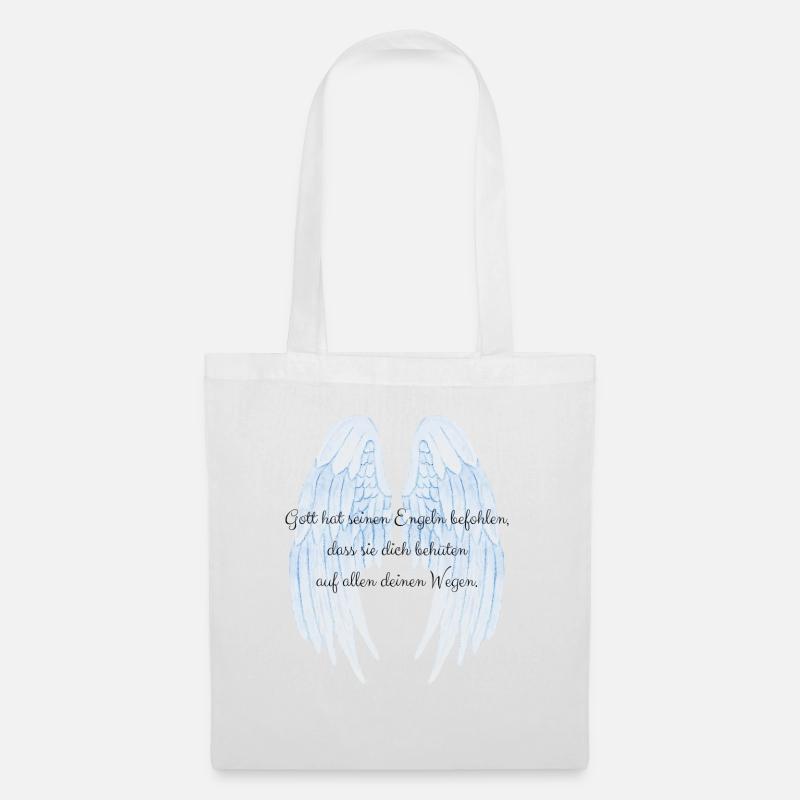 Dieu a commandé à ses anges de dire ange gardien - Sac en tissu - blanc