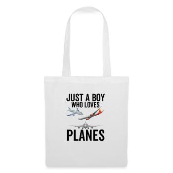 Juste un garçon qui aime les avions - Sac en tissu - blanc - Devant