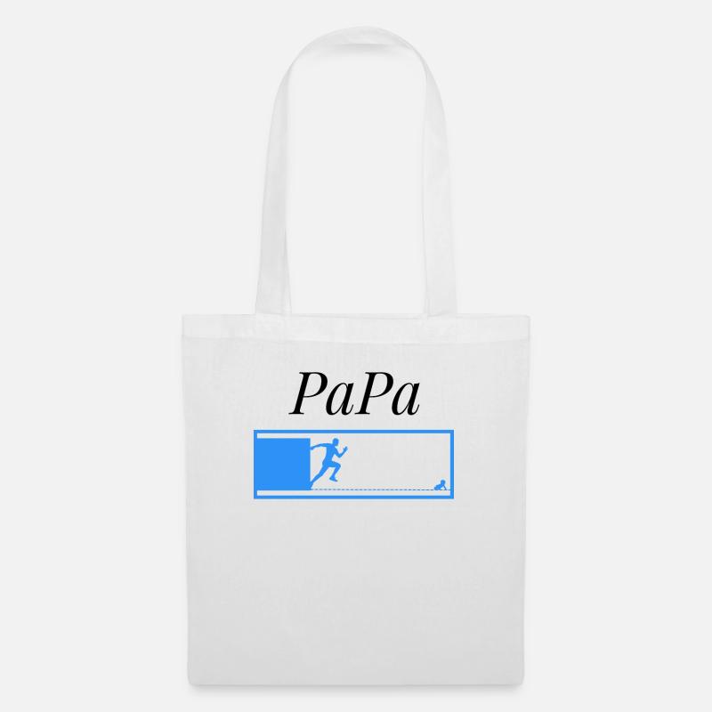 Papa lädt - Stoffbeutel - Weiß