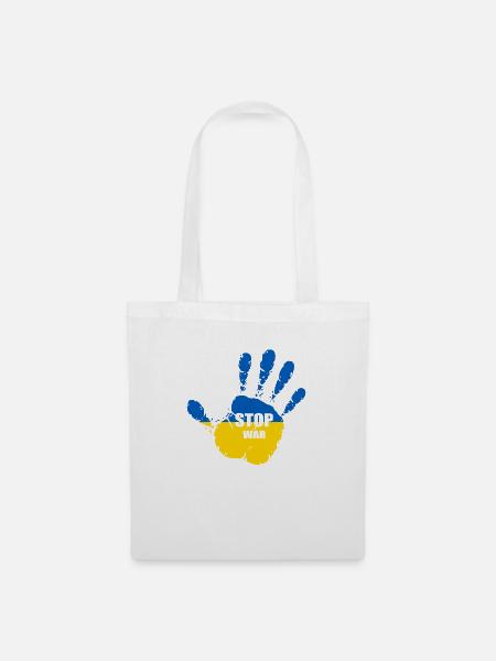 StopWar Handprint - Stoffbeutel - Weiß