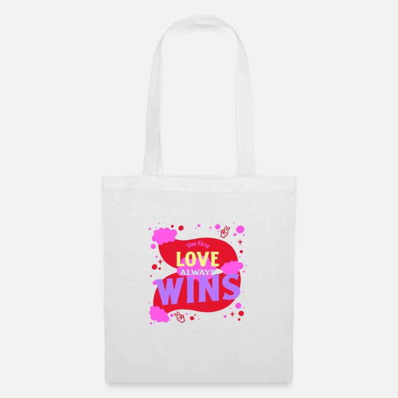 Love always Wins - Stoffbeutel - Weiß