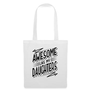 Parents Mère Père de filles Filles - Sac en tissu - blanc - Devant