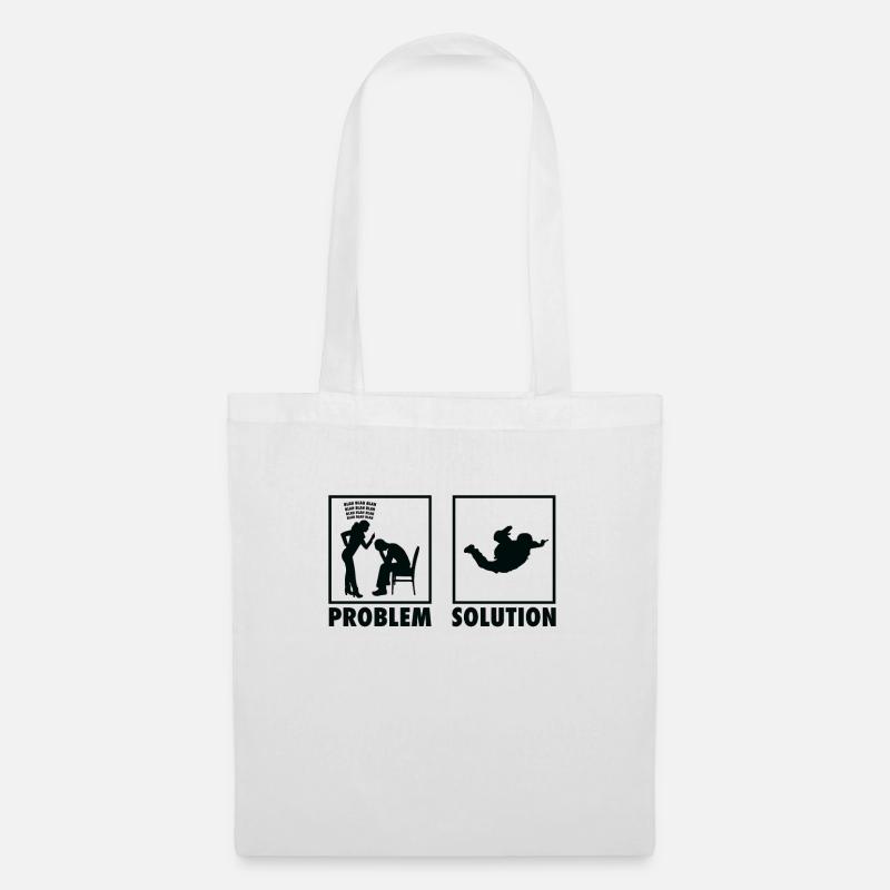 Parachutisme Parachutistes Déclaration Solution au problème. - Sac en tissu - blanc