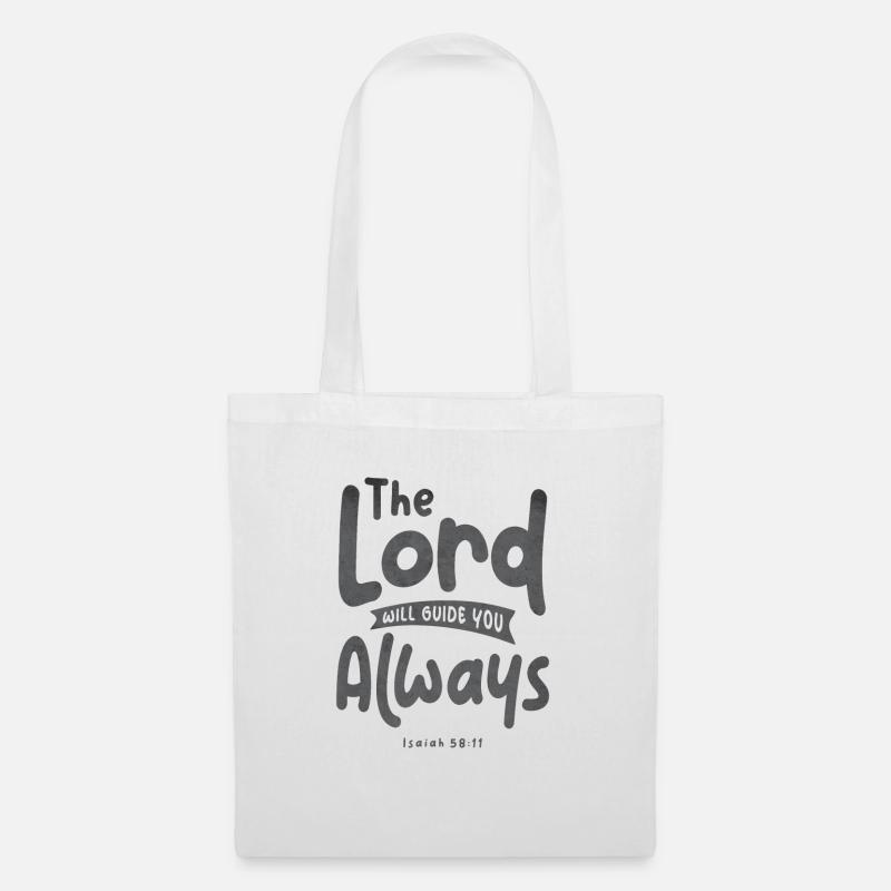 Herren vil altid vejlede jer - religiøs - Mulepose - hvid
