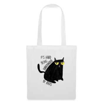 It's not easy to be surrounded by an idiot - Tote Bag - white - Front