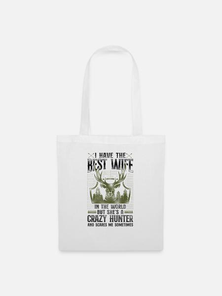 Buck Deer Hunting Hunter Wife - Stoffbeutel - Weiß