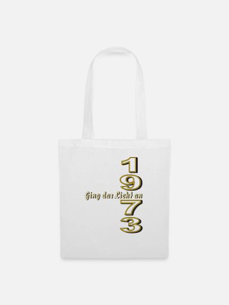 GEBURTSTAG JAHRESZAHL 1973 - Stoffbeutel - Weiß