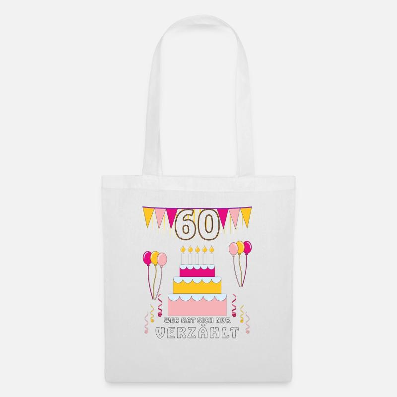 GEBURTSTAG 60 - Stoffbeutel - Weiß