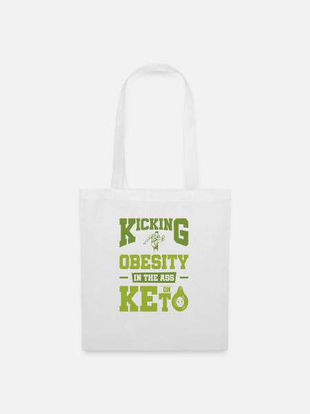 Keto-Diät Ketogene Ernährung Diätassistent - Stoffbeutel - Weiß