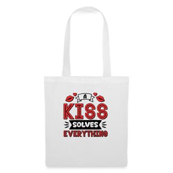Problème Kissing Solution Relation Partenaire Baiser - Sac en tissu - blanc - Devant