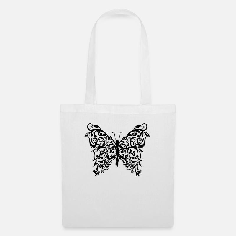 Barock-Ästhetik Hippie-Schmetterling - Stoffbeutel - Weiß