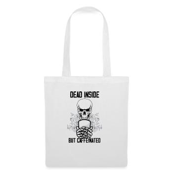 Nouveauté Caféine caféinée Pun Corps Squelettique Caféine - Sac en tissu - blanc - Devant