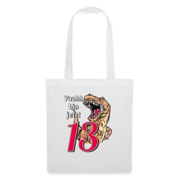GEBURTSTAG Yaahh bin jetzt 13 - Stoffbeutel - Weiß - Vorne