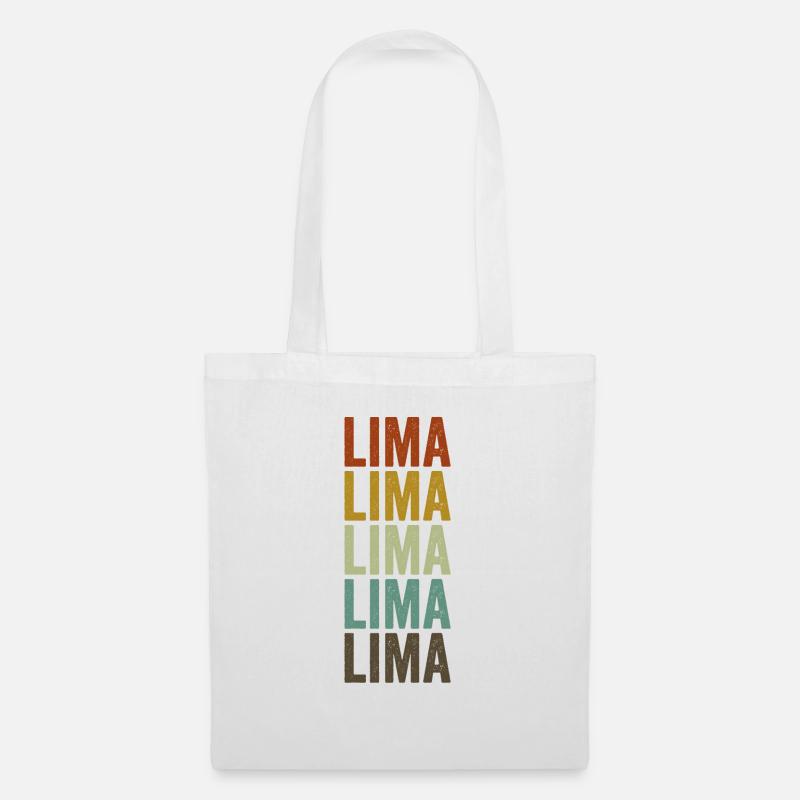 Lima Peru Retro Vintage - Stoffbeutel - Weiß