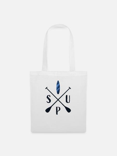 SUP Stand Up Paddling - Stoffbeutel - Weiß