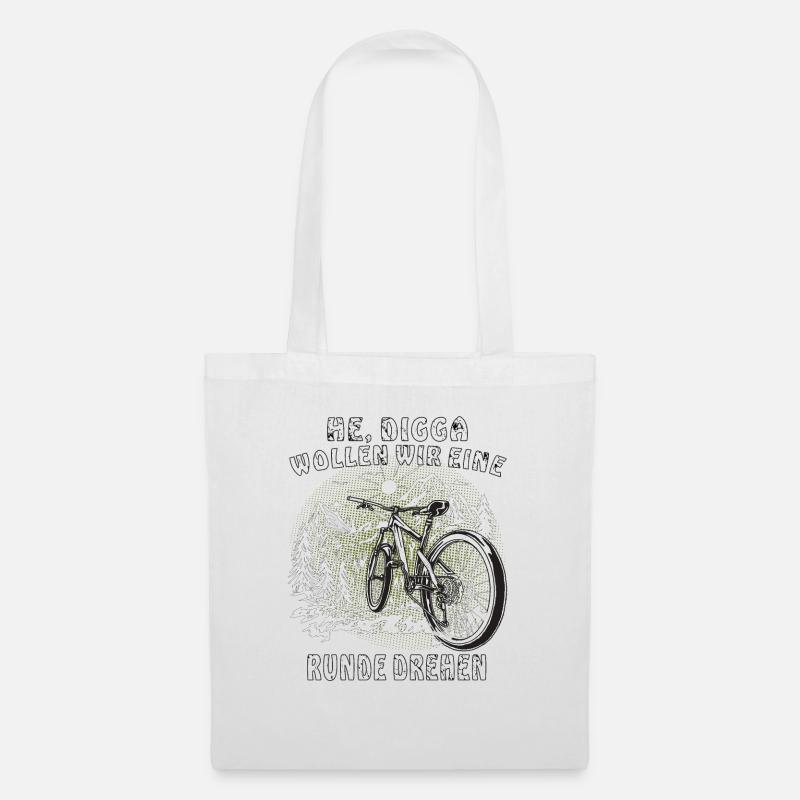 FAHRRAD HE DIGGA - Stoffbeutel - Weiß