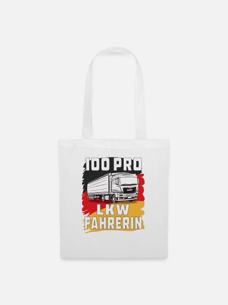 100 PRO LKW FAHRERIN - Stoffbeutel - Weiß