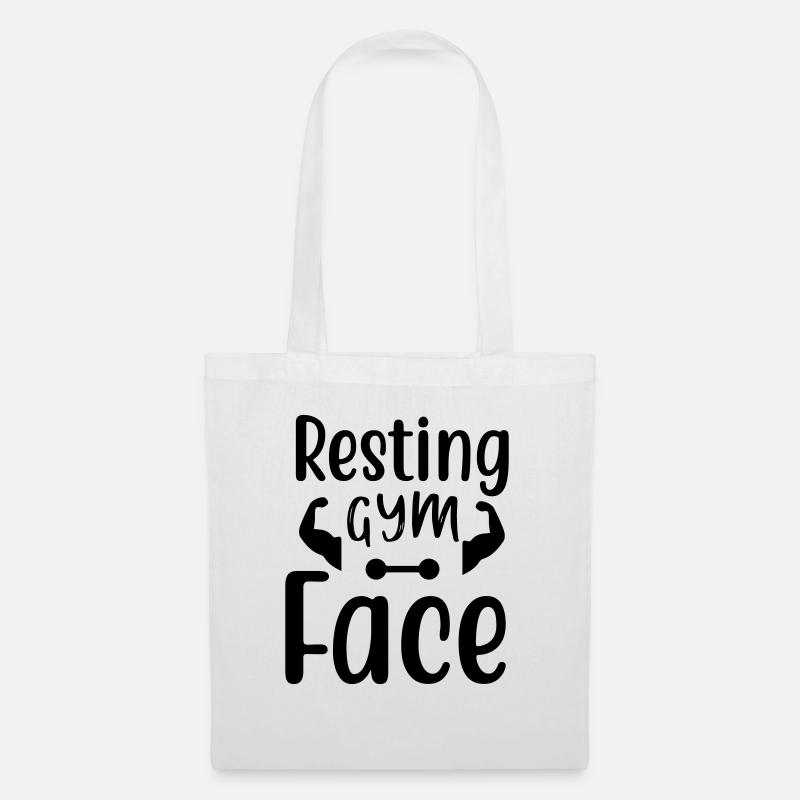 Resting Gym Face 01b - Tote Bag - white