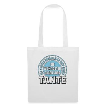 DIE WICHTIGSTEN SAGEN ABER TANTE - Stoffbeutel - Weiß - Vorne