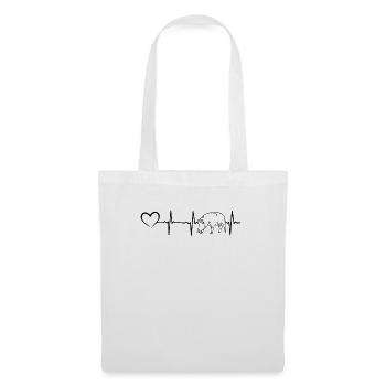Cœur de cochon Cœur de porc Éleveur de porcs Cœur de porc Battement de cœur - Sac en tissu - blanc - Devant