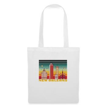 New Orleans Souvenir Carnival Louisiana Bourbon St - Sac en tissu - blanc - Devant