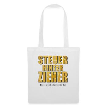 STEUERHINTERZIEHER - Stoffbeutel - Weiß - Vorne